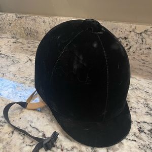 Equestrian Velvet Show Riding Helmet (kids small)